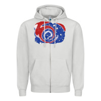 Dove Grey Patriotic tie dye background 4th of july Zipper Hoodie - CowGirlArtShop