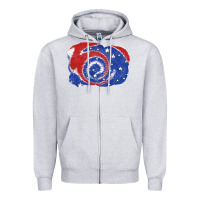 Heather Grey Patriotic tie dye background 4th of july Zipper Hoodie - CowGirlArtShop