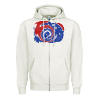 Oatmeal Heather Patriotic tie dye background 4th of july Zipper Hoodie - CowGirlArtShop