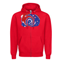 Red Patriotic tie dye background 4th of july Zipper Hoodie - CowGirlArtShop