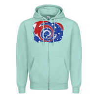 Seafoam Patriotic tie dye background 4th of july Zipper Hoodie - CowGirlArtShop