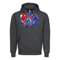 Smoke Patriotic tie dye background 4th of july Zipper Hoodie - CowGirlArtShop