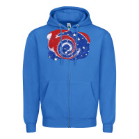 True Royal Patriotic tie dye background 4th of july Zipper Hoodie - CowGirlArtShop