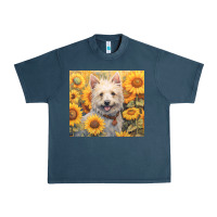 Midnight Navy westie Urban Heavy Tee - Unal Design