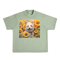 Oil Green westie Urban Heavy Tee - Unal Design