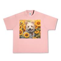 Salmon westie Urban Heavy Tee - Unal Design