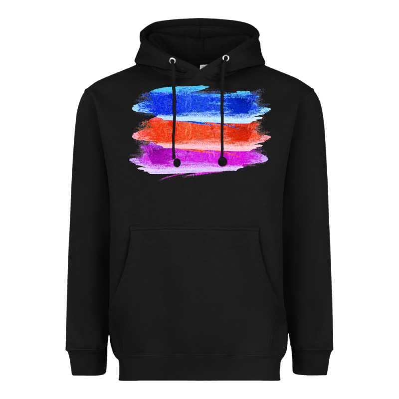 Blue Orange Purple Colored Triple Brush Strokes Heavyweight Hoodie by Bettercallsaul | Teevron