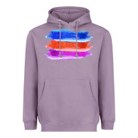 Lavender Blue Orange Purple Colored Triple Brush Strokes Heavyweight Hoodie - Bettercallsaul