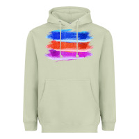 Matcha Blue Orange Purple Colored Triple Brush Strokes Heavyweight Hoodie - Bettercallsaul