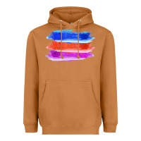 Meerkat Blue Orange Purple Colored Triple Brush Strokes Heavyweight Hoodie - Bettercallsaul