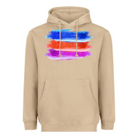 Mushroom Blue Orange Purple Colored Triple Brush Strokes Heavyweight Hoodie - Bettercallsaul