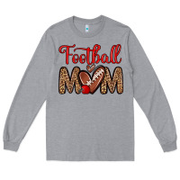 Heather Grey football mom Long Sleeve Tee - Zillion Design Studio