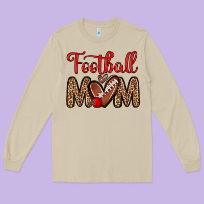 Football Mom Long Sleeve Tee Designed By Zillion Design Studio