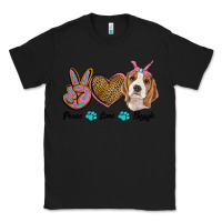 Black peace love beagle Classic Tee - RanaPortraitStore