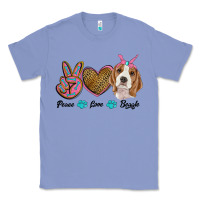 Colony Blue peace love beagle Classic Tee - RanaPortraitStore