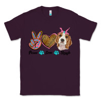 Plum peace love beagle Classic Tee - RanaPortraitStore