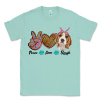 Seafoam peace love beagle Classic Tee - RanaPortraitStore