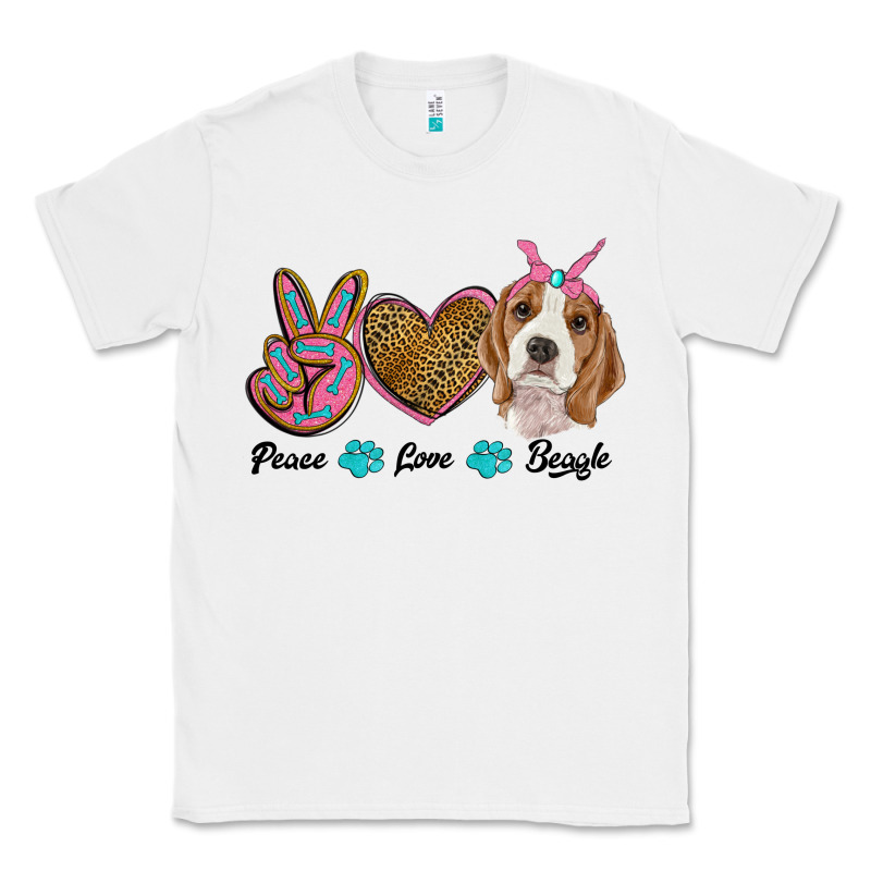 Peace Love Beagle Classic Tee by RanaPortraitStore | Teevron