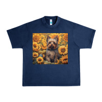 Navy yorkshire terrier Urban Heavy Tee - Unal Design