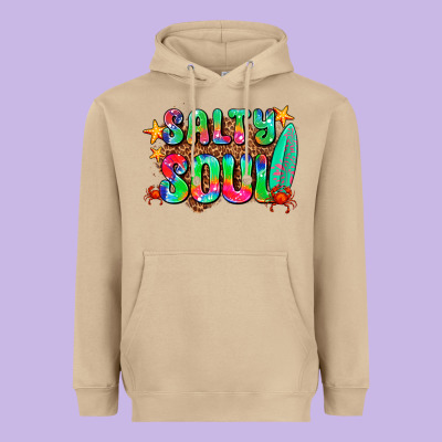 Salty Soul Heavyweight Hoodie Designed By Adodesignshop
