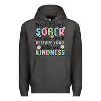 Charcoal Heather people dont need to be sober and drugfree to deserve food Premium Hoodie - MaliasSmallBusiness