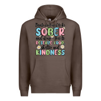 Coffee people dont need to be sober and drugfree to deserve food Premium Hoodie - MaliasSmallBusiness
