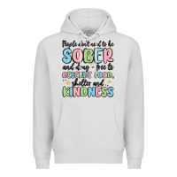 Dove Grey people dont need to be sober and drugfree to deserve food Premium Hoodie - MaliasSmallBusiness