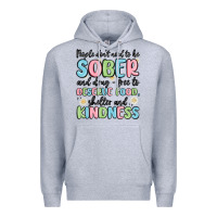 Heather Grey people dont need to be sober and drugfree to deserve food Premium Hoodie - MaliasSmallBusiness