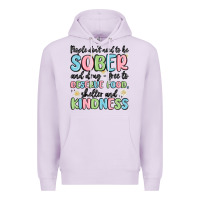 Lilac people dont need to be sober and drugfree to deserve food Premium Hoodie - MaliasSmallBusiness