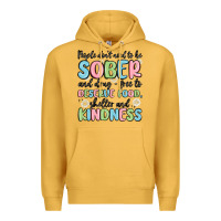 Mustard people dont need to be sober and drugfree to deserve food Premium Hoodie - MaliasSmallBusiness