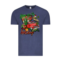 Vintage Denim home for the holidays louisiana Vintage Tee - BarkalooDesign