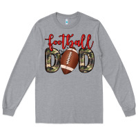 Heather Grey football dad Long Sleeve Tee - Zillion Design Studio