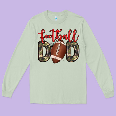 Football Dad Long Sleeve Tee Designed By Zillion Design Studio