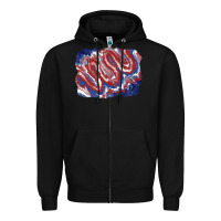 Black Patriotic tie dye background Zipper Hoodie - CowGirlArtShop