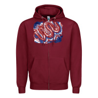 Burgundy Patriotic tie dye background Zipper Hoodie - CowGirlArtShop