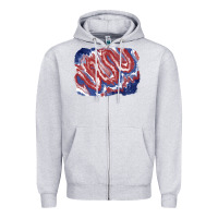 Heather Grey Patriotic tie dye background Zipper Hoodie - CowGirlArtShop