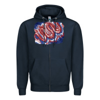 Navy Patriotic tie dye background Zipper Hoodie - CowGirlArtShop
