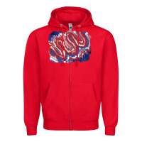 Red Patriotic tie dye background Zipper Hoodie - CowGirlArtShop