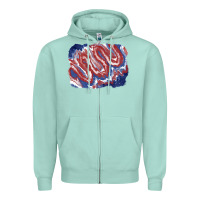 Seafoam Patriotic tie dye background Zipper Hoodie - CowGirlArtShop