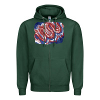 Sports Green Patriotic tie dye background Zipper Hoodie - CowGirlArtShop