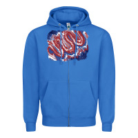 True Royal Patriotic tie dye background Zipper Hoodie - CowGirlArtShop