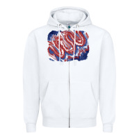 White Patriotic tie dye background Zipper Hoodie - CowGirlArtShop