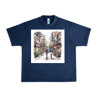 Navy Japan Street Urban Heavy Tee - Unal Design