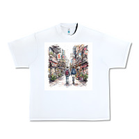 White Japan Street Urban Heavy Tee - Unal Design