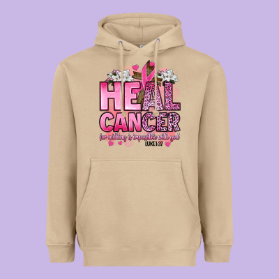 Heal Cancer For Nothing Is Impossible With God Luk Heavyweight Hoodie Designed By Artiststas