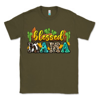 Army Green blessed mama Classic Tee - Zillion Design Studio