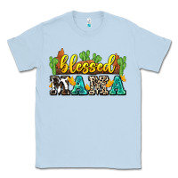 Dusty Blue blessed mama Classic Tee - Zillion Design Studio