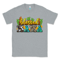 Heather Grey blessed mama Classic Tee - Zillion Design Studio