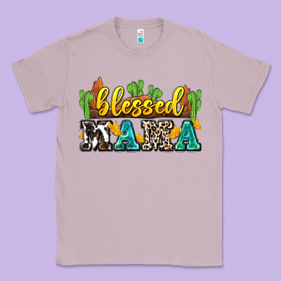Blessed Mama Classic Tee Designed By Zillion Design Studio