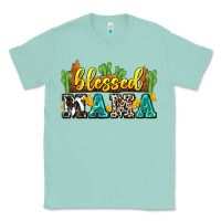 Seafoam blessed mama Classic Tee - Zillion Design Studio
